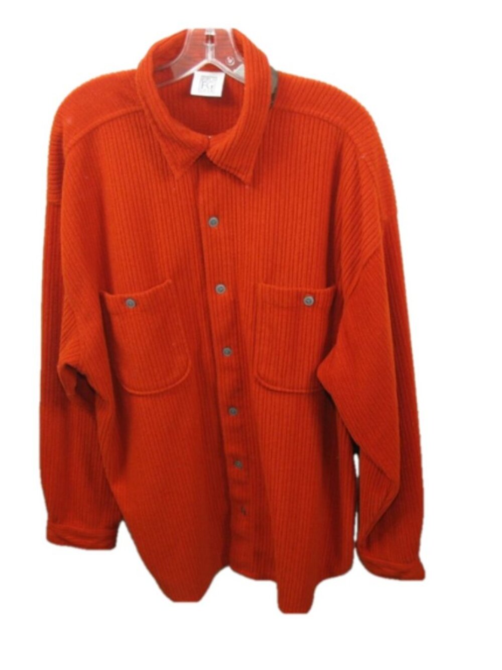 Field Gear Men's Orange Soft Oversized Button Front Shirt Size XL